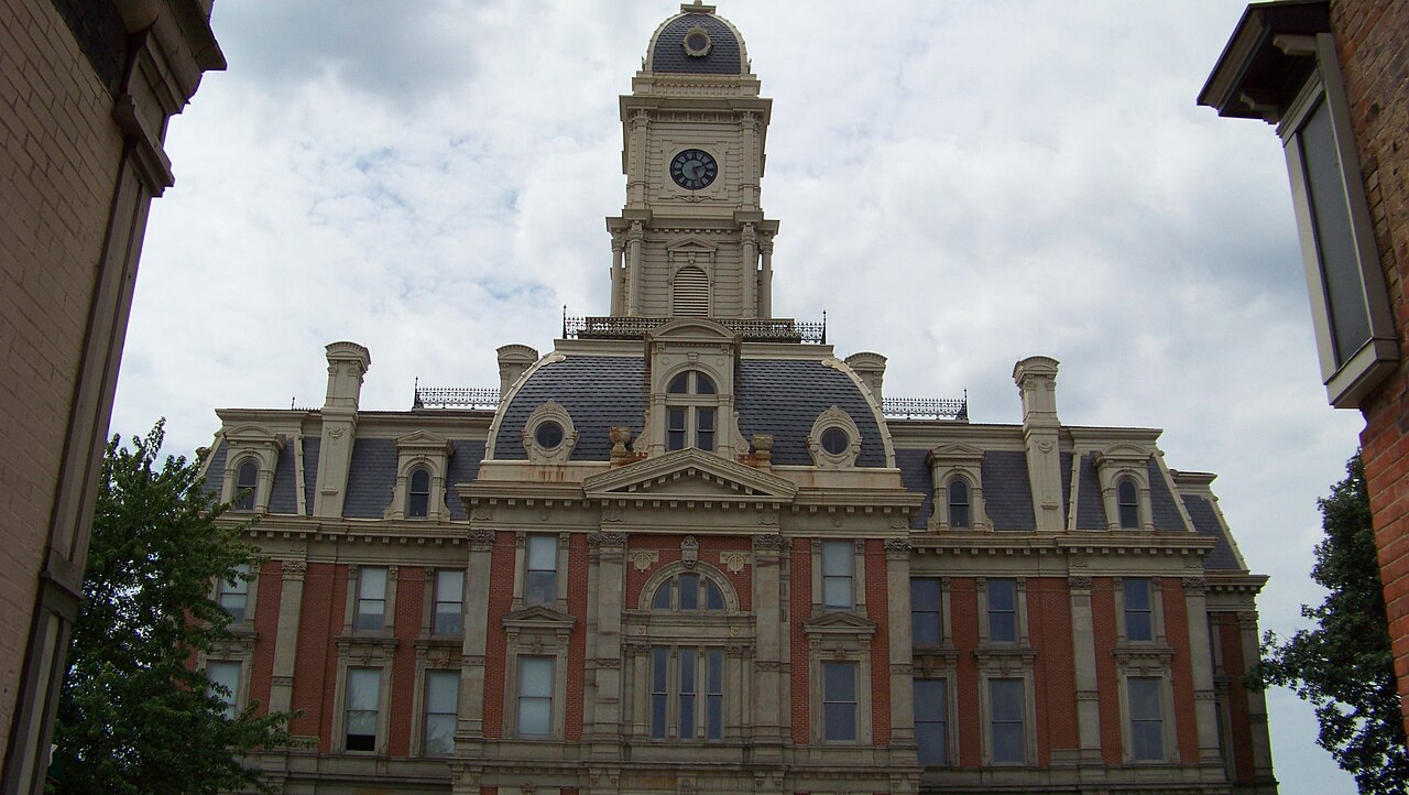 Historic Hamilton County Courthouse on the square in Noblesville, Indiana